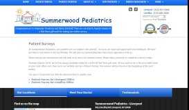 
							         Patient Surveys - Summerwood Pediatrics								  
							    