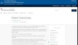 
							         Patient Testimonials | Alta Internal Medicine								  
							    
