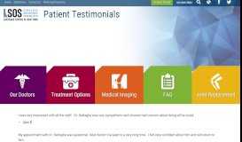 
							         Patient Testimonials | Syracuse Orthopedic Specialists								  
							    