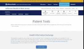 
							         Patient Tools | Jefferson Health New Jersey - Kennedy Health								  
							    