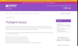 
							         Patient Tools | Novant Health Arbor Pediatrics								  
							    