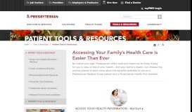 
							         Patient Tools & Resources | Presbyterian Healthcare Services								  
							    