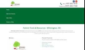 
							         Patient Tools & Resources - Wilmington, OH - Wilmington Medical ...								  
							    