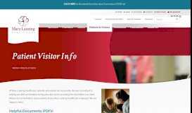 
							         Patient Visitor Info - Mary Lanning Healthcare								  
							    