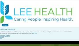 
							         Patient & Visitor Information - Lee Health								  
							    