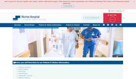 
							         Patient & Visitor Information: Morton Hospital | A Steward Family ...								  
							    