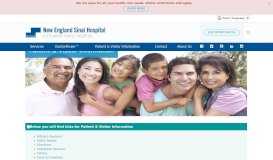 
							         Patient & Visitor Information: New England Sinai Hospital | A Steward ...								  
							    