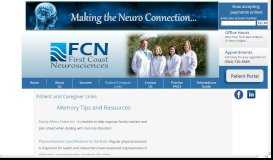 
							         Patient/Caregiver Links - First Coast Neurosciences								  
							    
