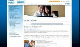 
							         PatientPortal - St. John's Riverside Hospital								  
							    