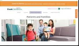 
							         Patients and Families | Cook Children's								  
							    