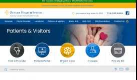 
							         Patients and Visitors | Butler Hospital - Butler Health System								  
							    