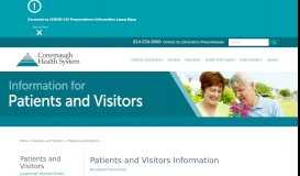 
							         Patients and Visitors - Conemaugh Health System								  
							    