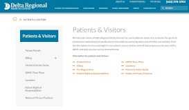 
							         Patients and Visitors | Delta Regional Medical Center								  
							    