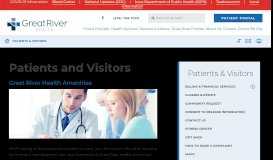 
							         Patients and Visitors | Great River Health System								  
							    