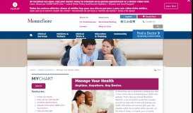 
							         Patients and Visitors - Manage Your Health Online - Montefiore ...								  
							    