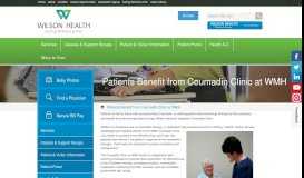 
							         Patients Benefit from Coumadin Clinic at WMH | Wilson Health								  
							    