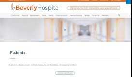 
							         Patients | Beverly Community Hospital								  
							    
