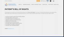 
							         Patient's Bill Of Rights - CFHE								  
							    