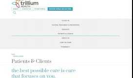
							         Patients & Clients - Trillium Health - Rochester, NY								  
							    