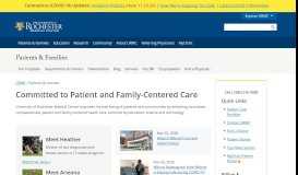 
							         Patients & Families - University of Rochester Medical Center								  
							    