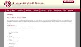 
							         Patients | Greater Meridian Health Clinic, Inc.								  
							    