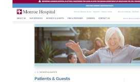 
							         Patients & Guests | Monroe Hospital								  
							    