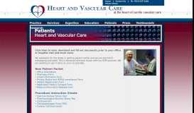 
							         Patients - Heart & Vascular Care								  
							    