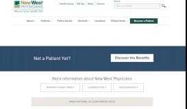 
							         Patients - New West Physicians : New West Physicians | Healthcare ...								  
							    