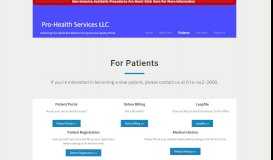 
							         Patients - Pro-Health Services								  
							    