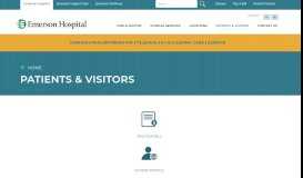 
							         Patients & Visitor Information | Emerson Hospital								  
							    