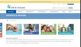 
							         Patients & Visitors | Amenities, Financial Services | CHI St. Vincent								  
							    