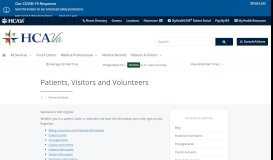 
							         Patients, Visitors and Volunteers | HCA Virginia								  
							    