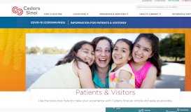 
							         Patients & Visitors | Cedars-Sinai								  
							    