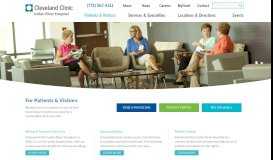 
							         Patients & Visitors | Cleveland Clinic Indian River Hospital | Vero ...								  
							    