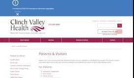 
							         Patients & Visitors - Clinch Valley Medical Center								  
							    