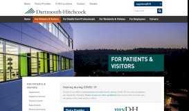 
							         Patients & Visitors | Dartmouth-Hitchcock								  
							    