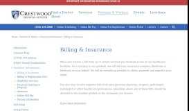 
							         Patients & Visitors - Financial Information - Billing & Insurance								  
							    