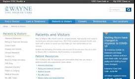 
							         Patients & Visitors | Goldsboro, NC | Wayne UNC Health Care								  
							    