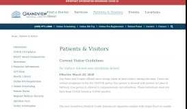 
							         Patients & Visitors | Grandview Medical Center | Birmingham, AL								  
							    