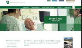 
							         Patients & Visitors Info - San Antonio Regional Hospital								  
							    