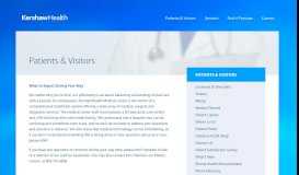 
							         Patients & Visitors - Kershaw Health								  
							    