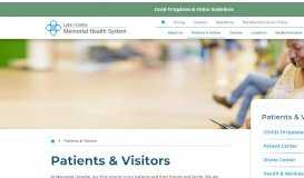 
							         Patients & Visitors - Lake Charles Memorial								  
							    