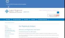 
							         Patients & Visitors | Logan Regional Medical Center								  
							    