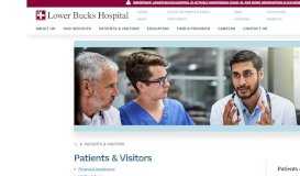 
							         Patients & Visitors - Lower Bucks County Hospital								  
							    