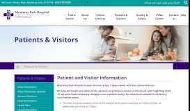 
							         Patients & Visitors | Monterey Park Hospital								  
							    
