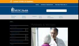 
							         Patients & Visitors | MUSC Health | Charleston, SC								  
							    