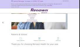 
							         Patients & Visitors | Renown Health								  
							    