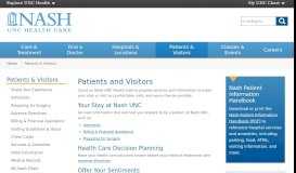 
							         Patients & Visitors | Rocky Mount, NC | Nash UNC Health Care								  
							    