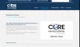
							         Patients & Visitors - The CORE Institute Hospital								  
							    