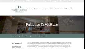 
							         Patients & Visitors – United Hospital District								  
							    